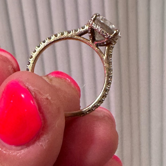 Beautiful engagement ring and eternity band gold size 7 moissanite - Picture 14 of 17